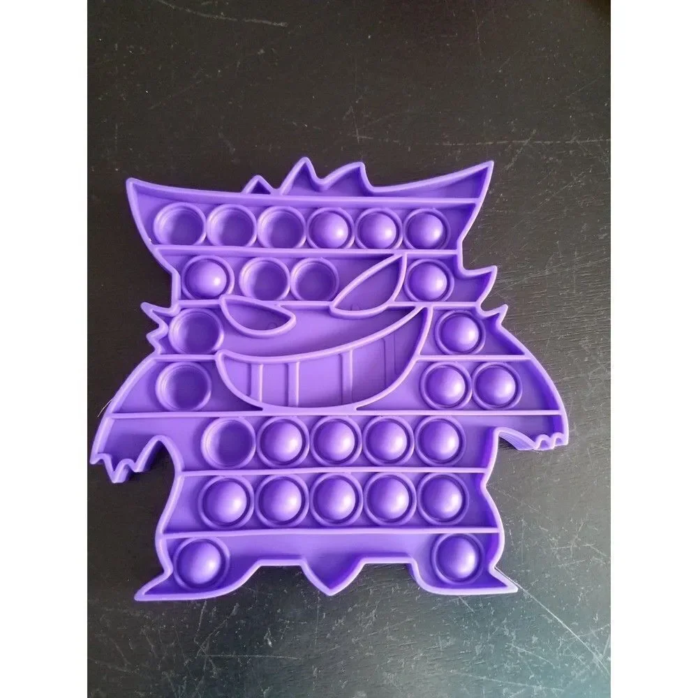 Fidget Toy Gungan Monster Push Pop Bubble Silicone Sensory Purple